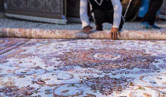 روش اصولی لول کردن قالی در قالیشویی دهکده المپیک